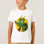 Green dragon cartoon T-Shirt (Voorkant)