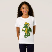 Green dragon cartoon T-Shirt (Voorkant volledig)