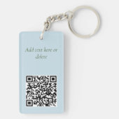 Green Dragon Chickades Winter QR-code Sleutelhanger (achterkant)