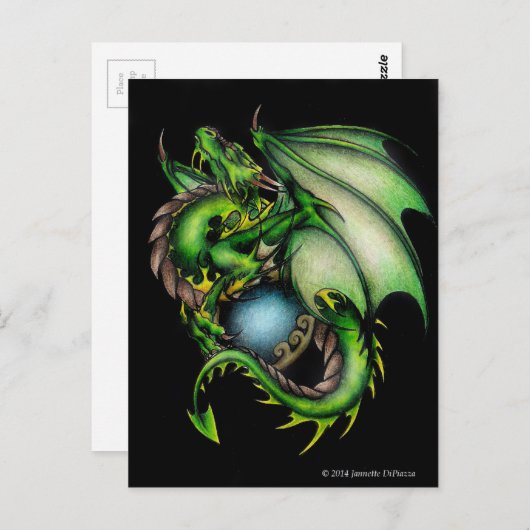 Green Dragon Circle.jpeg Briefkaart (Voorkant / Achterkant)
