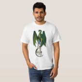 Green Dragon Design op een wit T-shirt (Voorkant volledig)