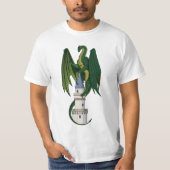 Green Dragon Design op een wit T-shirt (Voorkant)