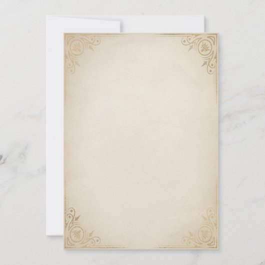 Green Dragon en Castle Fantasy Party Kaart (Achterkant)