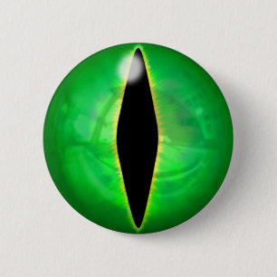 Green Dragon Eye Ronde Button 5,7 Cm