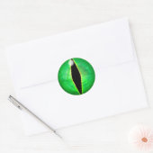 Green Dragon Eye Ronde Sticker (Envelop)