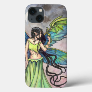 Green Dragon Fairy Fantasy Art Artwork Fairies Case-Mate iPhone Case