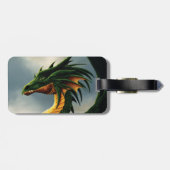 Green Dragon Fantasy Bagagelabel (Achterkant horizontaal)