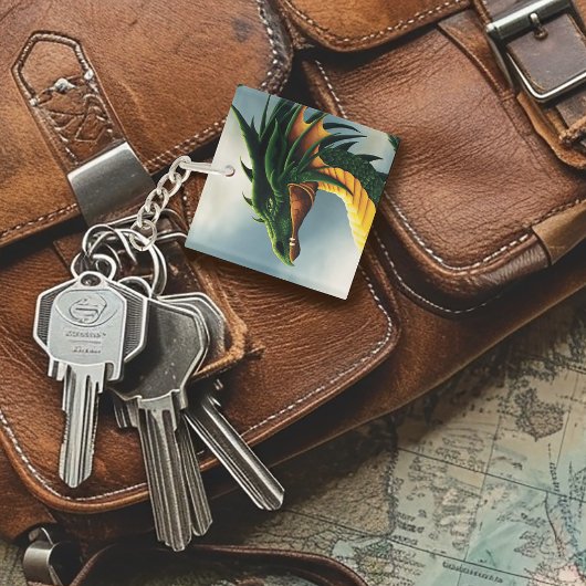 Green Dragon Fantasy Sleutelhanger