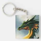 Green Dragon Fantasy Sleutelhanger (Voorkant)