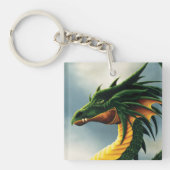 Green Dragon Fantasy Sleutelhanger (Voorkant)