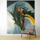 Green Dragon Fantasy Wandkleed (In situ)