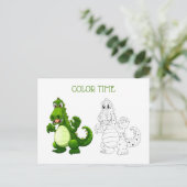 Green Dragon kleuractiviteit Briefkaart (Staand voorkant)