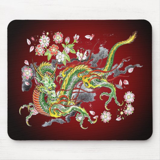 Green Dragon Mousepad Muismat (Voorkant)