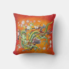 Green Dragon Pillow Kussen