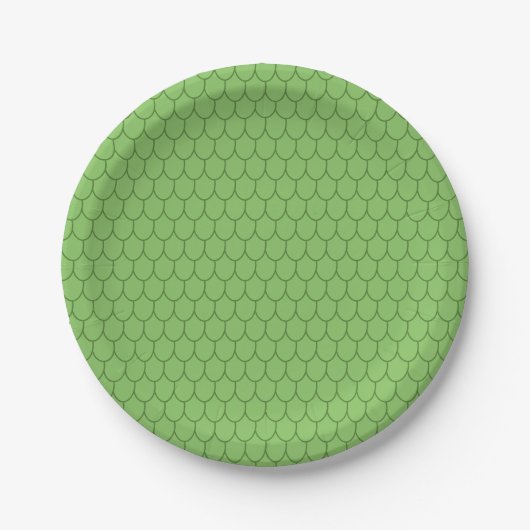 GREEN DRAGON SCALES PATTERN Novelty Papieren Bordje (Voorkant)