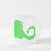 Green Dragon Silhouette Matglas Koffiemok (Voorkant rechts)