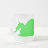 Green Dragon Silhouette Matglas Koffiemok (Voorkant links)