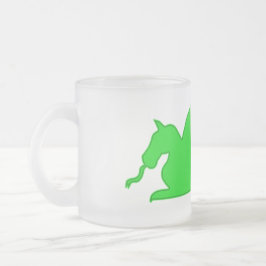 Green Dragon Silhouette Matglas Koffiemok