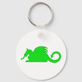 Green Dragon Silhouette Sleutelhanger