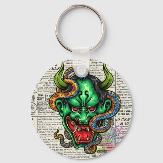 Green Dragon-Tattoo Sleutelhanger (Voorkant)