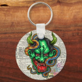 Green Dragon-Tattoo Sleutelhanger (Voorkant)