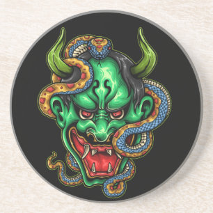 Green Dragon-Tattoo Zandsteen Onderzetter