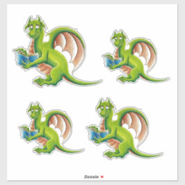Green Dragon vinyl gesneden stickers (4 tot een ve