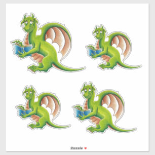 Green Dragon vinyl gesneden stickers (4 tot een ve