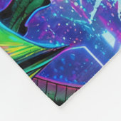 Green Dragon vs Dinosaur Fleece Deken (Hoek)