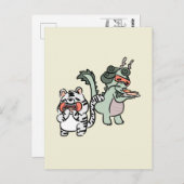 Green dragon white tiger briefkaart (Voorkant / Achterkant)