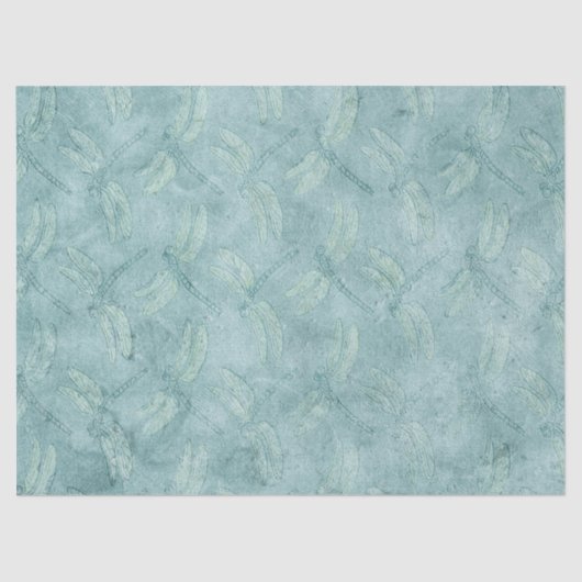 Green Dragonflies Decoupage Tissue Paper Tissuepapier (Voorkant)