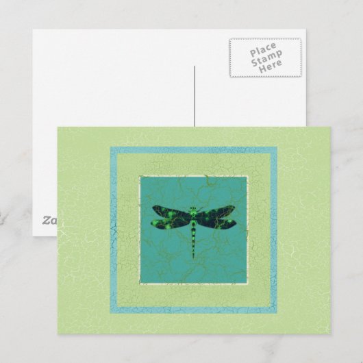 Green Dragonfly Briefkaart (Voorkant / Achterkant)