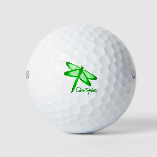 Green Dragonfly Design Golfballen (Voorkant)