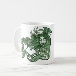 Green Dragonfly Goddess Art Dragonflies Koffiemok