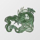Green Dragonfly Goddess Art Dragonflies Raamsticker (Vel)