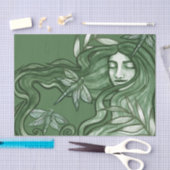 Green Dragonfly Goddess Art Dragonflies            Tissuepapier (Craft)