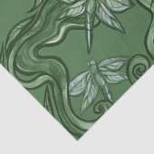 Green Dragonfly Goddess Art Dragonflies            Tissuepapier (Detail)