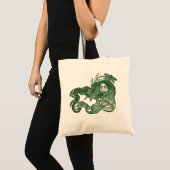 Green Dragonfly Goddess Art Dragonflies Tote Bag (Voorkant (product))