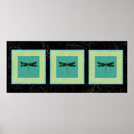Green Dragonfly Poster (Voorkant)