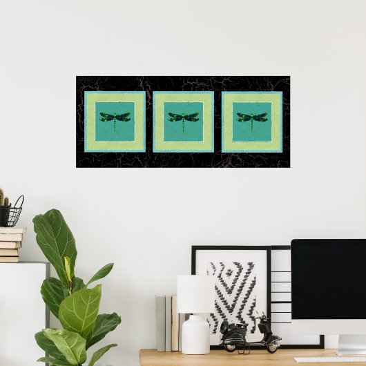 Green Dragonfly Poster (Thuiskantoor)