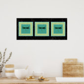 Green Dragonfly Poster (Keuken)