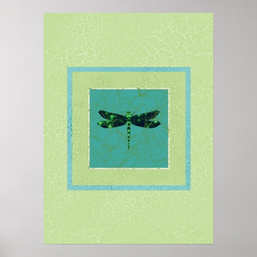 Green Dragonfly Poster (Voorkant)