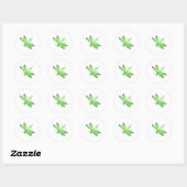 Green Dragonfly Ronde Sticker (Vel)