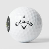 Green Dragonfly Rustic Golf Balls Golfballen (Logo)