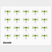Green Dragonfly-Sticker Ronde Sticker (Vel)