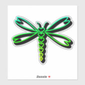 Green Dragonfly-Sticker Sticker (Vel)