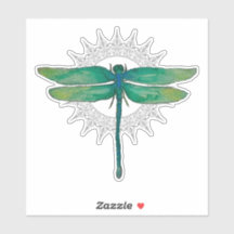 Green Dragonfly-Sticker