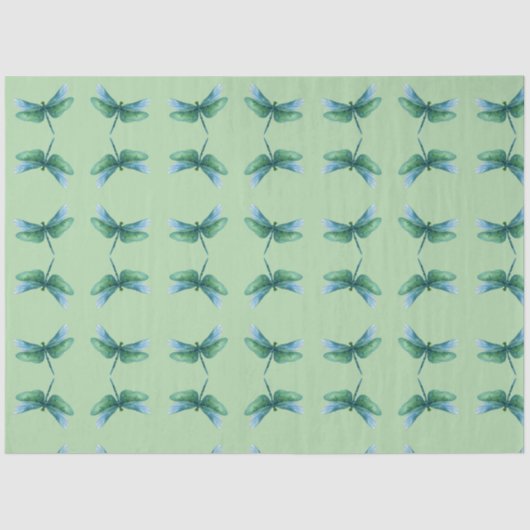 Green Dragonfly Tissuepapier (Voorkant)