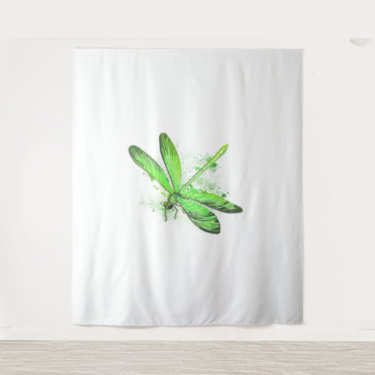 Green Dragonfly Wandkleed (Voorkant)
