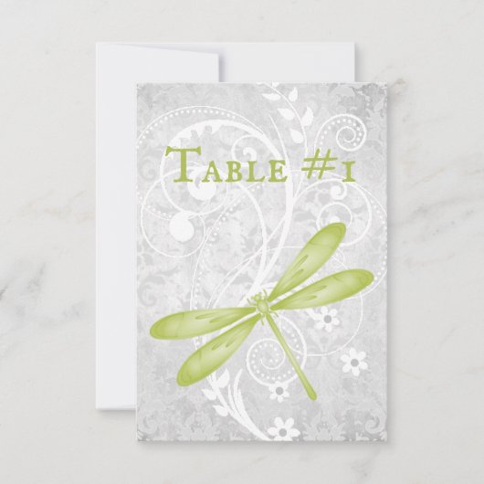 Green Dragonfly Weduwingstabel Kaart (Voorkant)